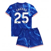 Chelsea Moises Caicedo #25 Replica Home Minikit 2024-25 Short Sleeve (+ pants)